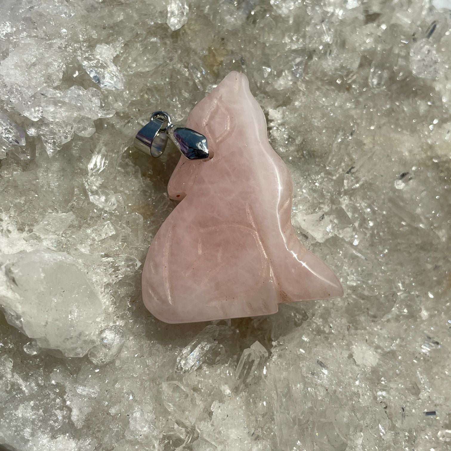 Rose Quartz Rabbit Pendant Rose Quartz Rabbit Pendant